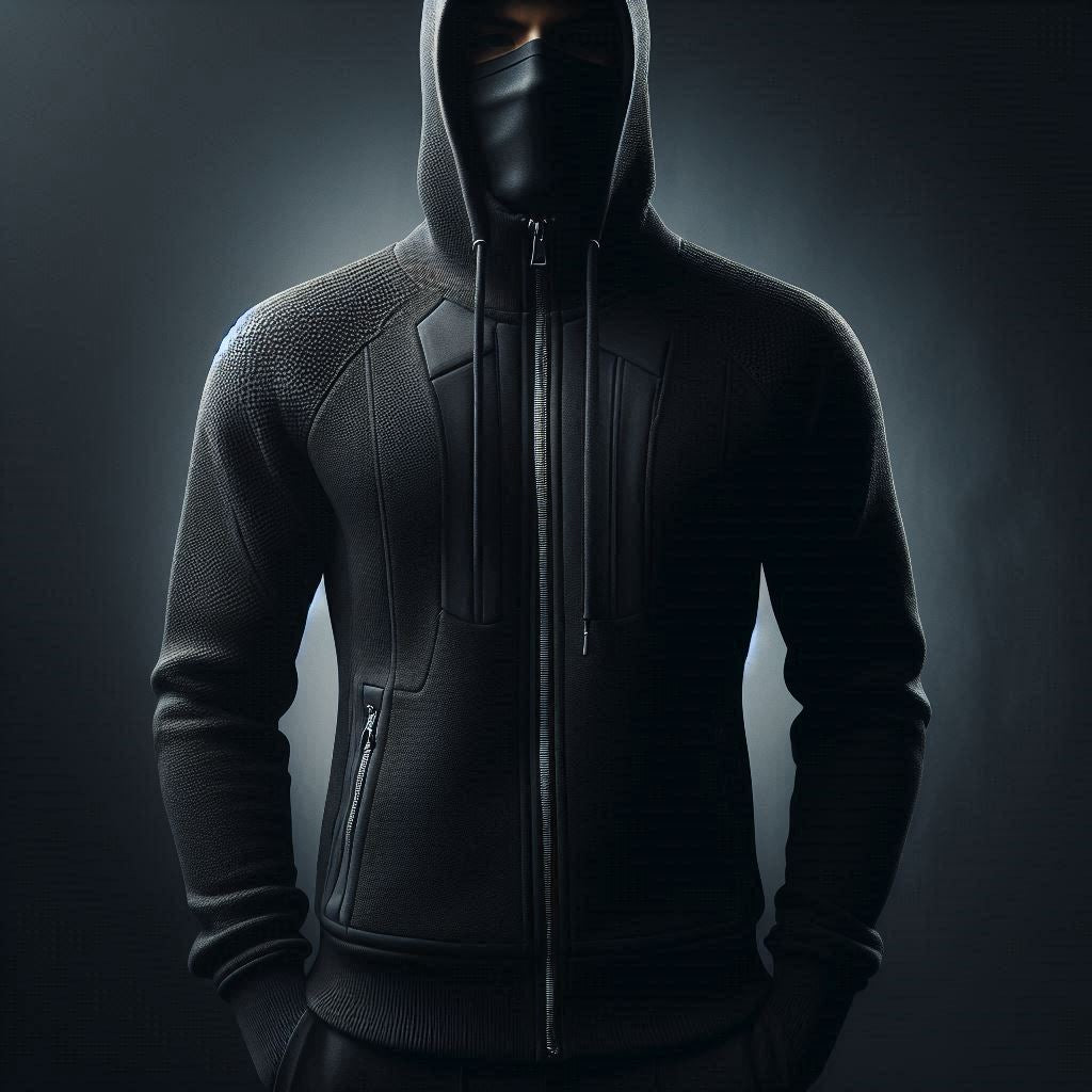 Men's Full Sleeves Zipper Hoodie with Mask