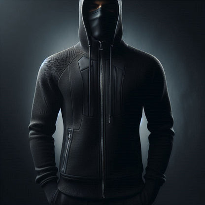 Men's Full Sleeves Zipper Hoodie with Mask