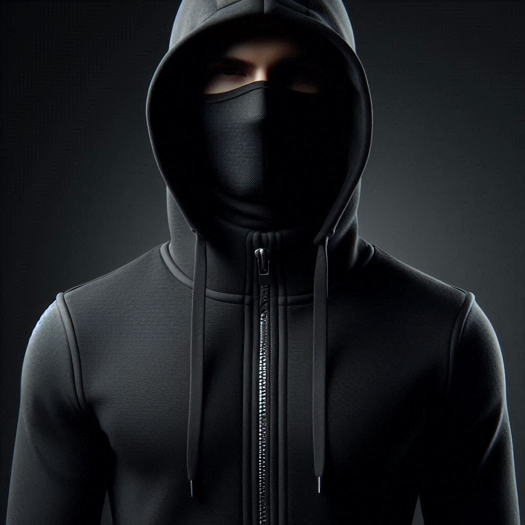 Men's Full Sleeves Zipper Hoodie with Mask